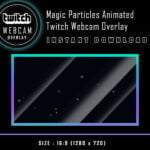 Twitch Webcam Overlay with Purple Magic Particles