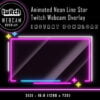 Twitch Webcam Overlay - Animated Neon Line Star