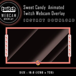 Twitch Webcam Overlay - Animated Sweet Candy Border