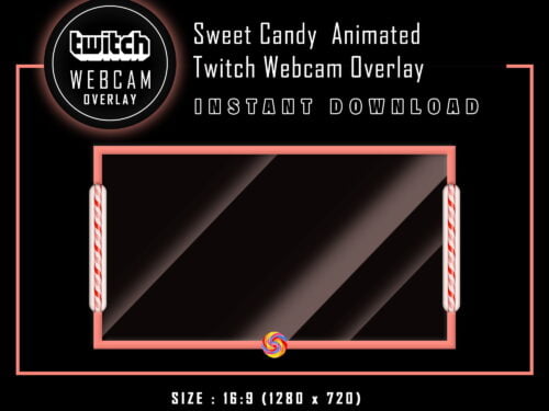 Twitch Webcam Overlay - Animated Sweet Candy Border