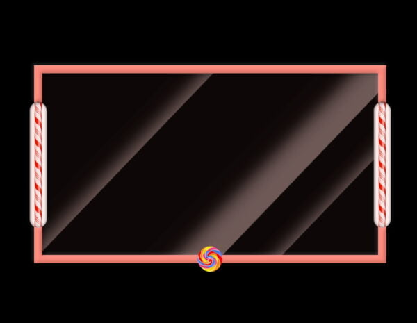 Twitch Webcam Overlay - Animated Sweet Candy Border - Full View