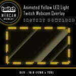 Twitch Webcam Overlay - Animated Yellow LED Light Border