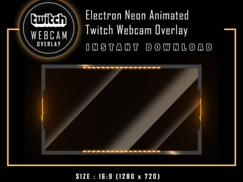 Twitch Webcam Overlay with Electron Neon Effect