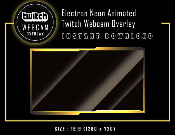 Twitch Webcam Overlay with Golden Light Beam