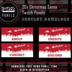 Christmas Twitch Panels - 20x Christmas Santa Panels