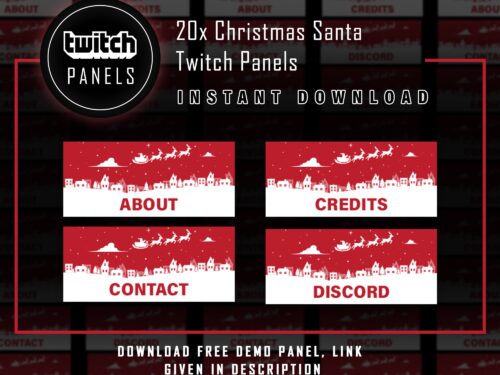 Christmas Twitch Panels - 20x Christmas Santa Panels