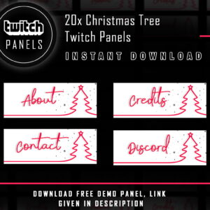 Christmas Twitch Panels - 20x Christmas Tree Panels