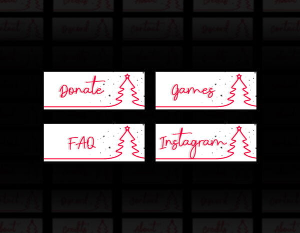 Christmas Twitch Panels - 20x Christmas Tree Panels - Image1
