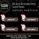 Christmas Twitch Panels - 20x Cute Christmas Santa Panels
