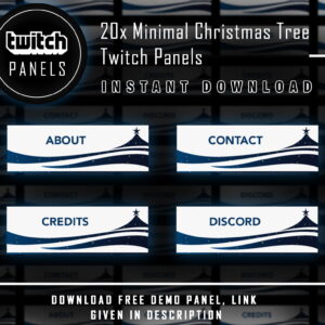 Christmas Twitch Panels - 20x Minimal Christmas Tree Panels