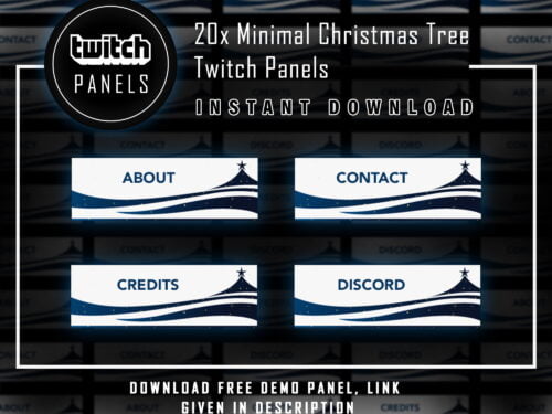Christmas Twitch Panels - 20x Minimal Christmas Tree Panels