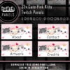 Cute Pink Twitch Panels - 25x Cute Kitty Panels for Streamers