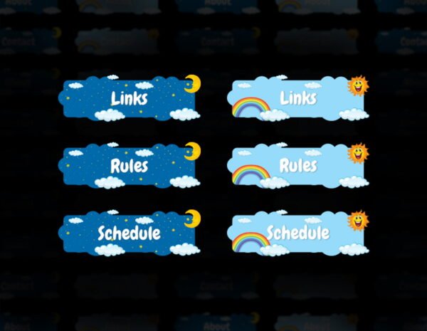 Cute Twitch Panels - 20x2 Cute Moon and Sun Panels - Image3