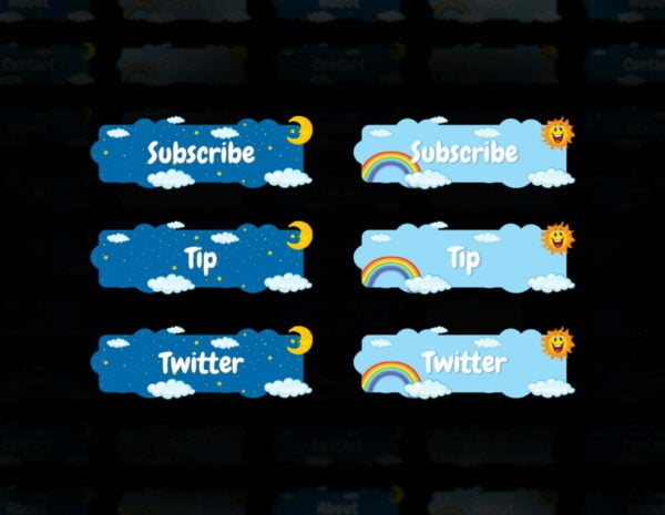 Cute Twitch Panels - 20x2 Cute Moon and Sun Panels - Image5