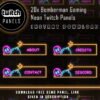 Gaming Twitch Panels - 20x Bomberman Gaming Neon Panels