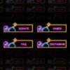 Gaming Twitch Panels - 20x Bomberman Gaming Neon Panels - Image1