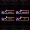 Gaming Twitch Panels - 20x Bomberman Gaming Neon Panels - Image3