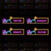 Gaming Twitch Panels - 20x Bomberman Gaming Neon Panels - Image4