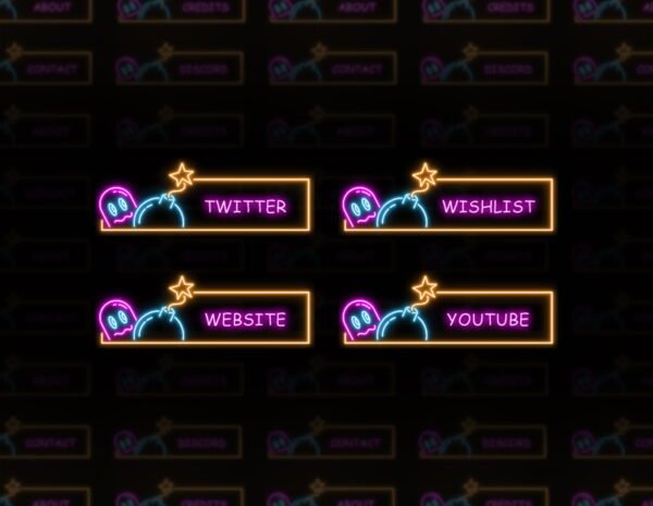 Gaming Twitch Panels - 20x Bomberman Gaming Neon Panels - Image4