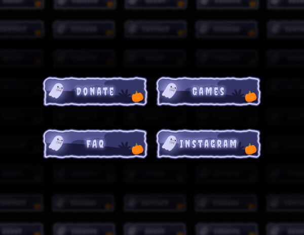 Ghost Twitch Panels - 21x Halloween Cute Ghost/ Cute Boo Panels - Image1