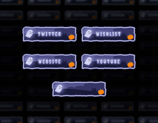 Ghost Twitch Panels - 21x Halloween Cute Ghost/ Cute Boo Panels - Image4