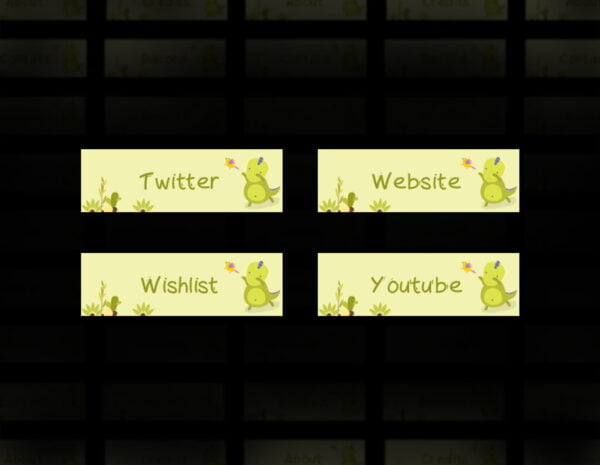 Green Twitch Panels - 20x Cute Green Baby Dinosaur Panels - Image4