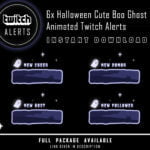 Halloween Twitch Alerts - Cute Boo / Spooky Ghost Animated Alerts