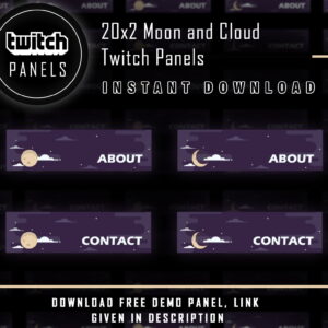 Moon Twitch Panels - 20x2 Moon and Cloud Panels