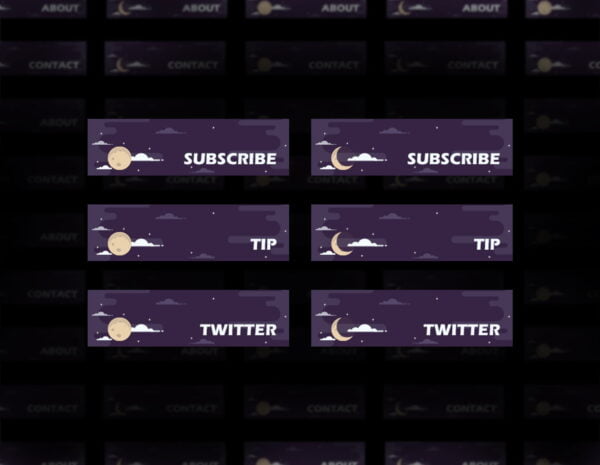 Moon Twitch Panels - 20x2 Moon and Cloud Panels - Image5