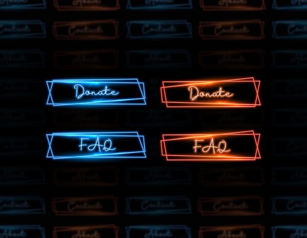 Neon Twitch Panels - 20x2 Blue and Red Neon Panels - Image2