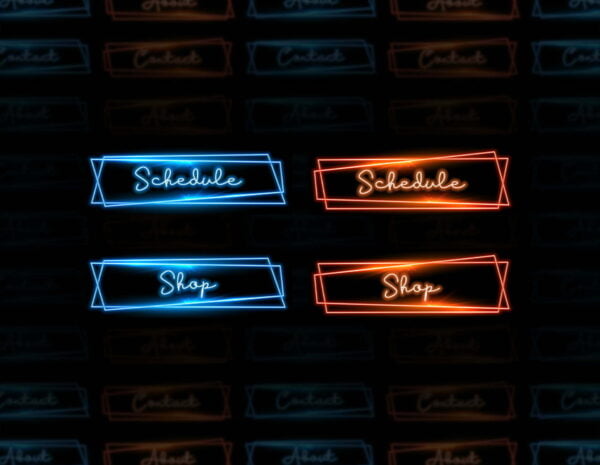 Neon Twitch Panels - 20x2 Blue and Red Neon Panels - Image5