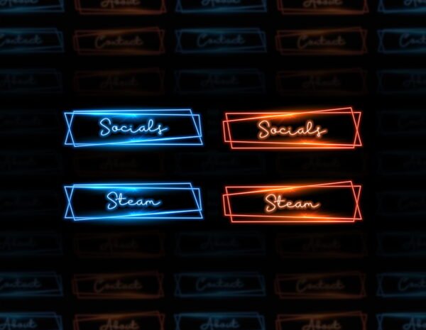 Neon Twitch Panels - 20x2 Blue and Red Neon Panels - Image6