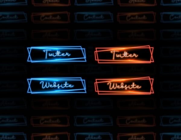 Neon Twitch Panels - 20x2 Blue and Red Neon Panels - Image8