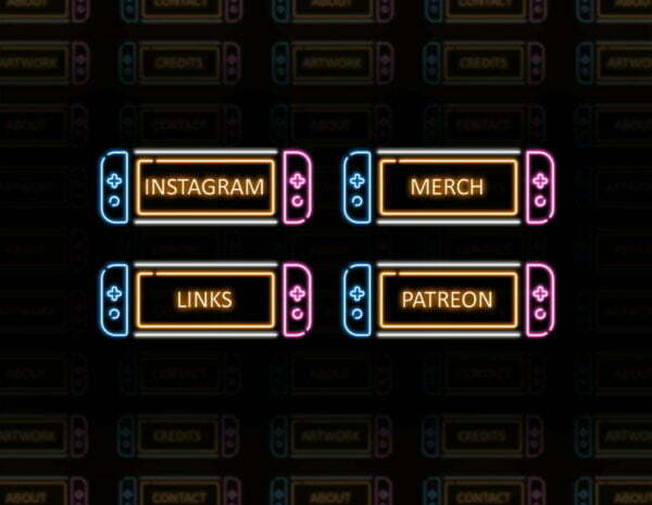 Neon Twitch Panels - 25x Panels in Gaming Remote Shape - image2