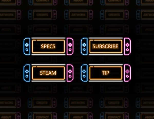 Neon Twitch Panels - 25x Panels in Gaming Remote Shape - image4