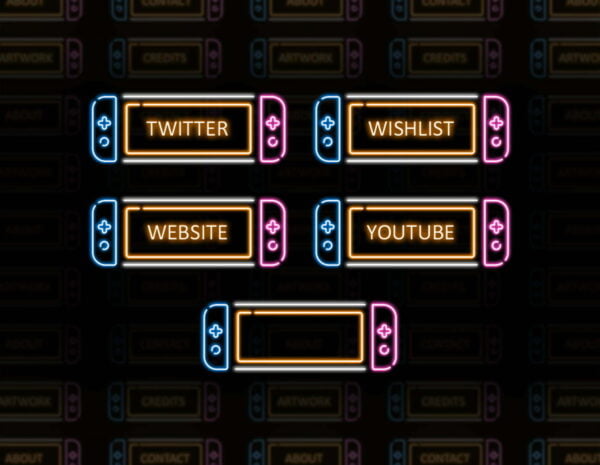 Neon Twitch Panels - 25x Panels in Gaming Remote Shape - image5