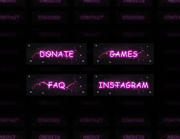 Pink Twitch Panels - 20x Pink Neon Flash Panels - Image1