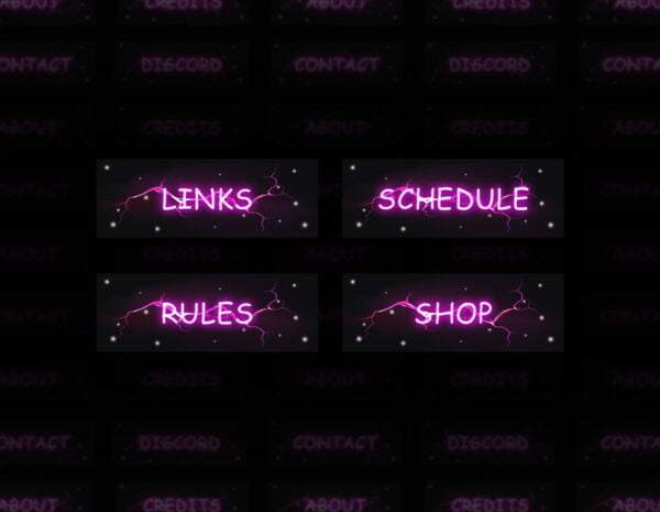 Pink Twitch Panels - 20x Pink Neon Flash Panels - Image2