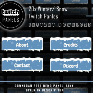 Snow Twitch Panels - 20x Cool Winter Snow Panels