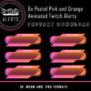 Twitch Alerts Pastel Pink & Orange - Slider Window Animated Alerts