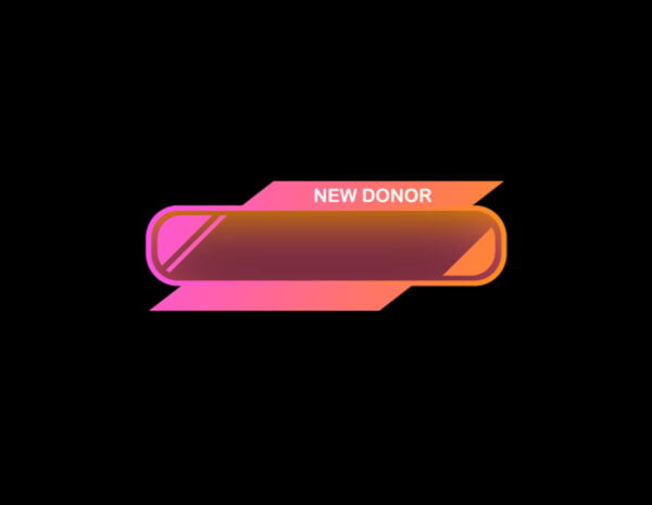 Twitch Alerts Pastel Pink & Orange - Slider Window Animated Alerts - New Donor