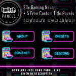 Twitch Panels Neon - 20x Neon Gaming Twitch Panels