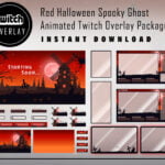 Horror Twitch Overlay Pack - Halloween Spooky Ghost Landscape