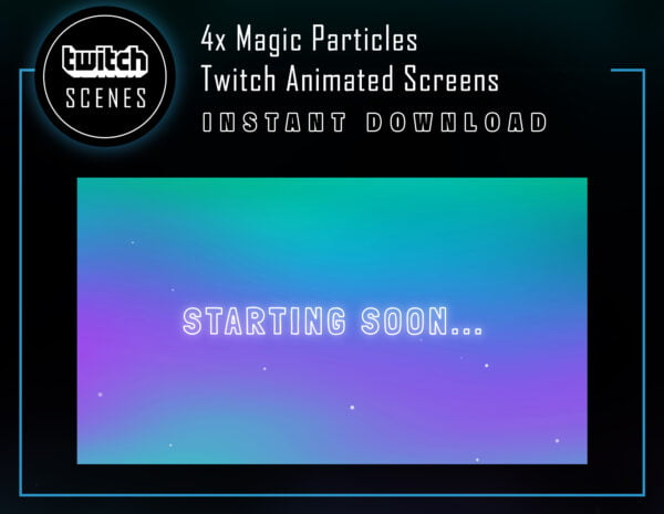 Twitch Animated Screen | Magic Particles Twitch Animated Scenes