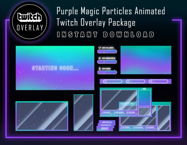 magic particles twitch package overlay streaming package