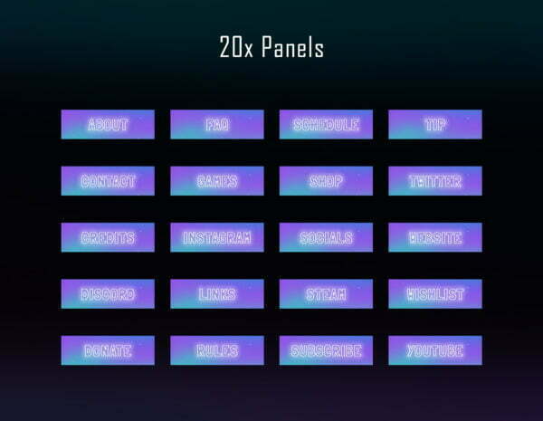 magic particles twitch package overlay streaming package panels