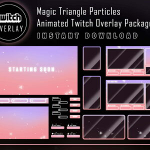 Magic Twitch Overlay Package - Animated Magic Triangle Particles