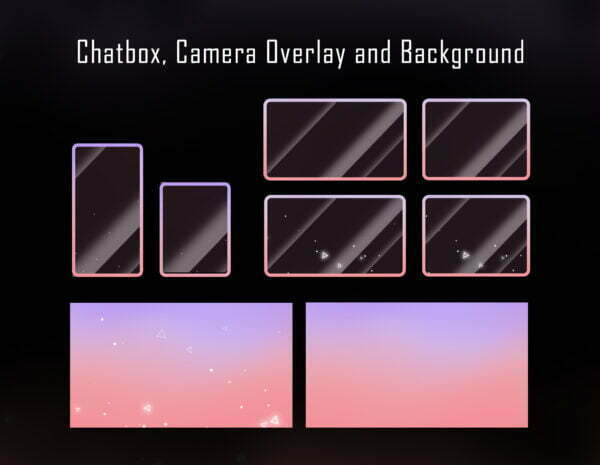 Magic Twitch Overlay Package - Animated Magic Triangle Particles Overlays