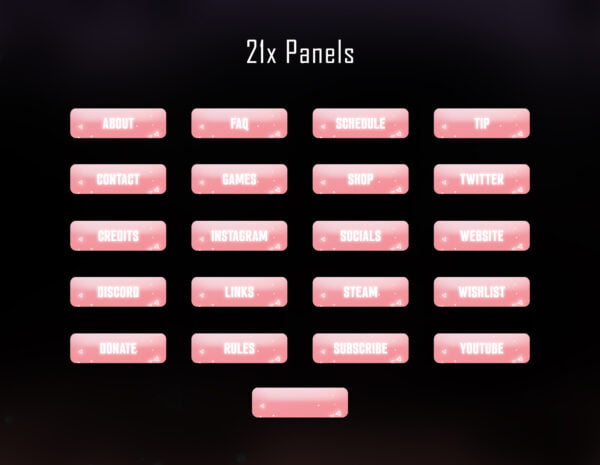 Magic Twitch Overlay Package - Animated Magic Triangle Particles Panels