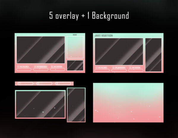 Pastel Magic Particles Twitch Overlay Package | Streaming Package Overlay